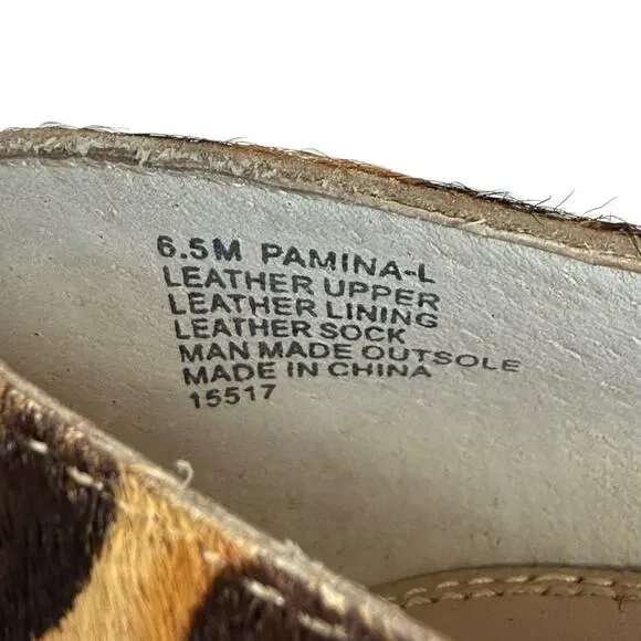 Steven Pamina Block Heel Leopard Print Shoes 6.5M Calf Hair Mob Wife Office Work - Picture 10 of 13